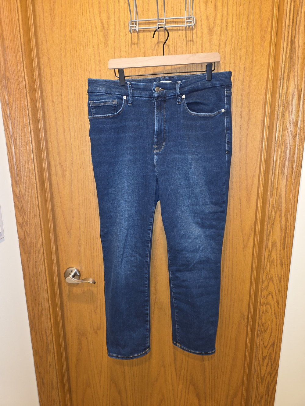 Good American Always Fits Women's Skinny Jeans - Dark Blue Wash